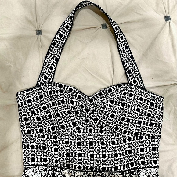 WHBM Black & White Silk Dress size 6 - Picture 2 of 3